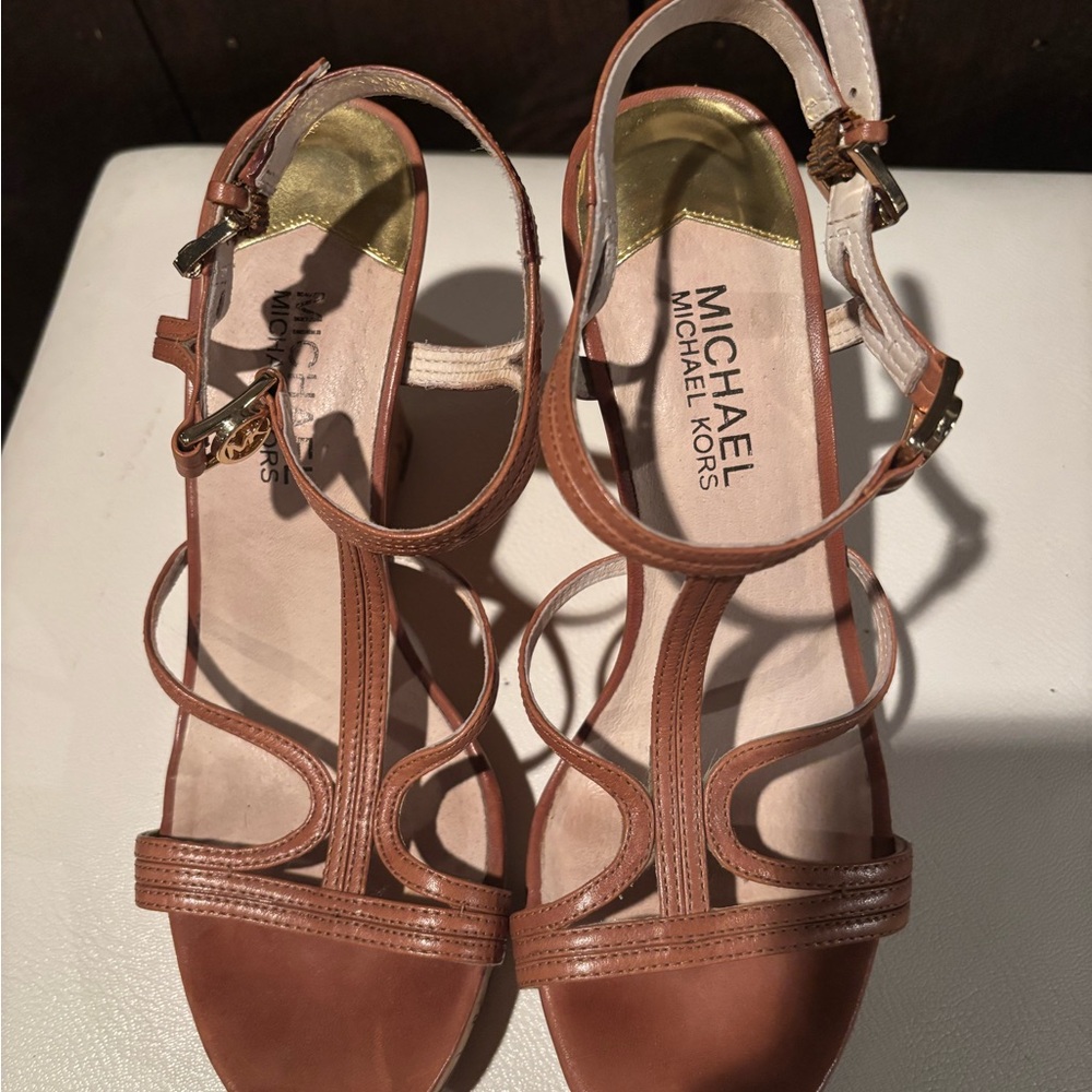 Michael Kors Tan Strappy Sandals